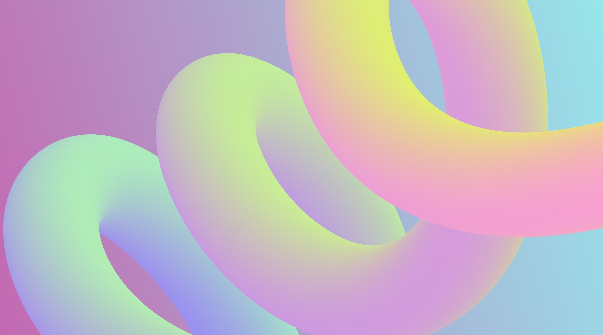 Composition abstraite rose, jaune et turquoise de WEBSIGHT